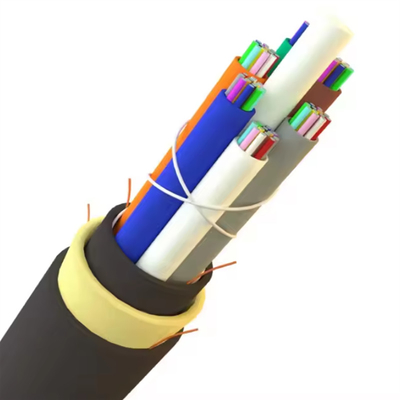 Outdoor Overhead ADSS Fiber Optic Cable All Dielectric Self Supporting 24 Cores