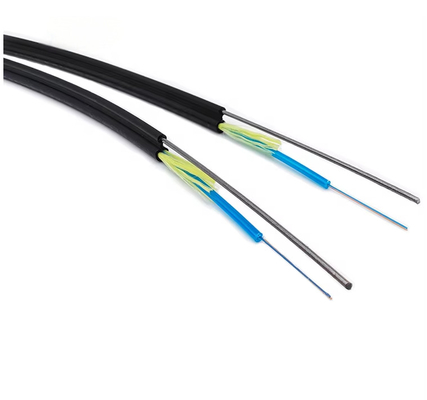 Mini Aerial Figure 8 Fiber Optic Cable Outdoor 2 4 6 8 12 Core With Steel Messenger