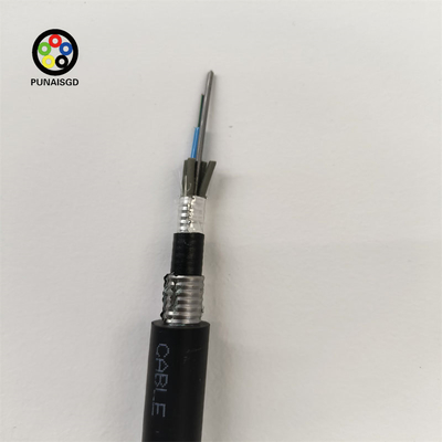 Fiber Optic Double Armoured Cable 12 Cores Waterproof GYTZA53