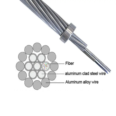 OPGW Fiber Optic Cable 12 16 Cores Composite Overhead Ground Wire Stainless Armoured