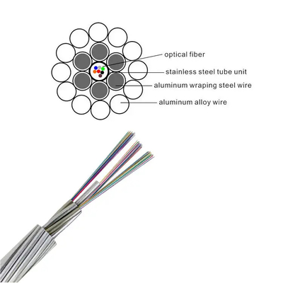 OPGW Fiber Optic Cable Single Mode Overhead Ground Wire Stainless Armoured