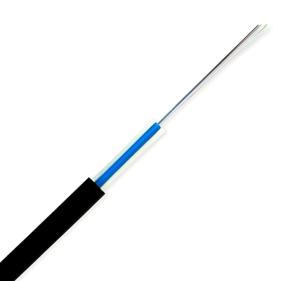Açık hava 6 iplik Dielektrik Tek Mod Dielektrik Kuru Düz Düşük Sıvı Tüp Fiber Kablo Tek Mod OS2 PE Ceket