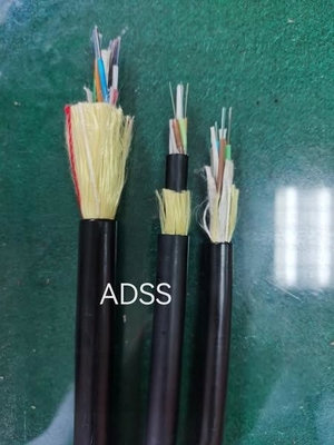 এডিএসএস ফাইবার অপটিক ক্যাবল 300 এম স্প্যান অল ডায়েলক্ট্রিক স্ব-সমর্থন ডাবল জ্যাকেট অপটিক্যাল ফাইবার ক্যাবল