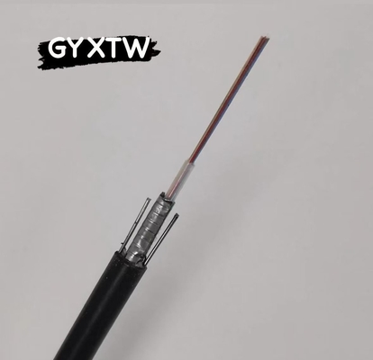 আউটডোর ফাইবার অপটিক ক্যাবল আর্মার্ড GYXTW 4 6 12 কোর এয়ারিয়াল সেন্ট্রাল টিউব ফাইবার ক্যাবল