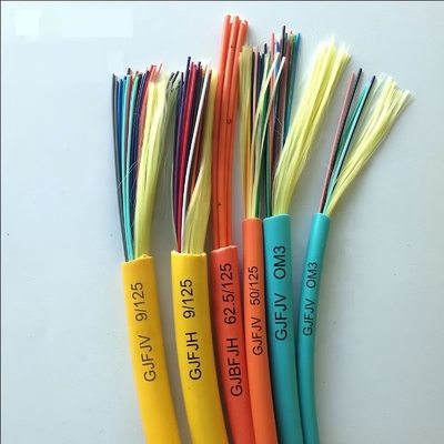 Indoor Fiber Optic Cable Indoor Multimode Fiber Cable LSZH Turquoise Sheath Tight Buffered OM3-300