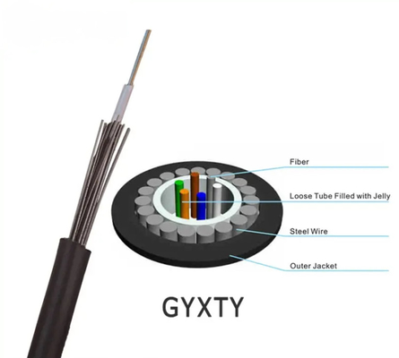 抗ネズミ光ファイバーケーブル GYXTS 屋外直接埋葬通信ケーブル OS2 シングルモード ファイバー 9/125 24コア SWA 鉄線 装甲ケーブル 光ファイバー GYXTY GYTA33