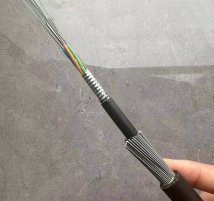 Anti Rodent Fiber Optic Cable GYTA33 24-Core SC Connector 1km MOQ Waterproof Steel Wire Armored Fiber Optic Cable 4-144 Core Untuk Kabel Komunikasi