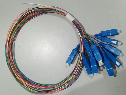 FTTH Products Pigtail Fiber Optic SC/PC  0,9 Mm 12 Colores 1,5 M G.652D G657a1
