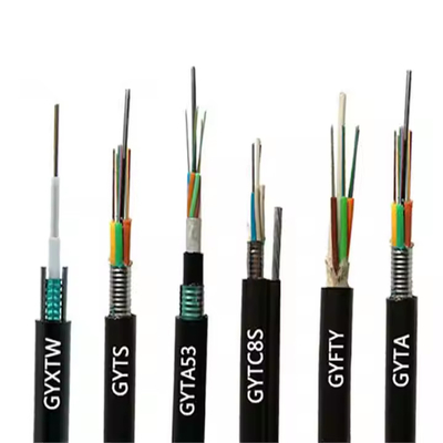 PE 24 Core GYTS Fiber Cable G652D 36Core 48 Core Outdoor Optical Cable